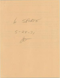 News Script: Sports