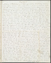 Letter to unknown person or journal entries] [manuscript