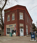 The U.S. Post Office building in Steward, Illinois