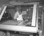 Employee working at the Paragon Press at 4760 Selma Highway in Montgomery, Alabama.