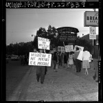 Thumbnail for People picketing outside segregationist Citizens' Council at the Los Angeles Breakfast Club, 1964