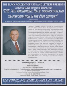 Flyer: The 14th Amendment: Race, Immigration and Transformation in the 21st Century