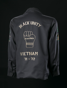 Vietnam tour jacket with black power embroidery