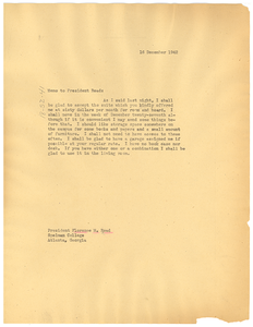 Letter from W. E. B. Du Bois to Spelman College