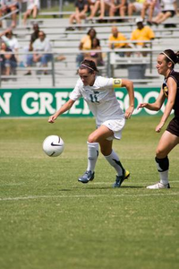 Kendall Juett chasing the ball