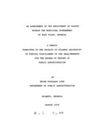 An assessment of the employment of blacks within the municipal government of East Point, Georgia, 1978