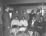 Sponsors of the Negro community center in Montgomery, Alabama, inside the building.