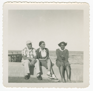 Digital image of Taylor family members seaside on Martha's Vineyard