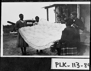 Photograph of mattress being constructed, Polk County, Georgia, 1939