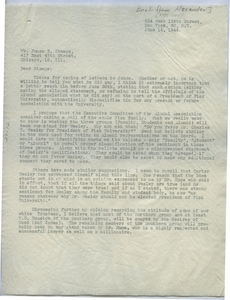 Letter from Ernest R. Alexander to James E. Stamps