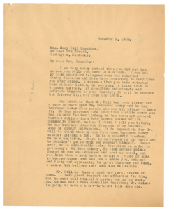 Letter from W. E. B. Du Bois to Mary Dill Broaddus