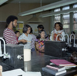 Students inside a classroom lab, Los Angeles