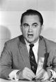 George Wallace speaking at a press conference after a Concerned Parents rally at the municipal auditorium in Birmingham, Alabama.