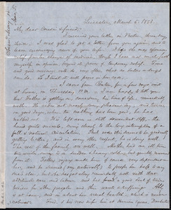 Letter from Samuel May, Jr., Leicester, to Samuel Joseph May, March 5, 1853