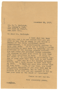 Letter from W. E. B. Du Bois to H. T. Burleigh