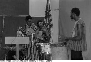 Band performing at conference for Black Women in the Arts