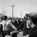 Marchers on Sylvan Street in downtown Selma, Alabama, at the start of the Selma to Montgomery March.