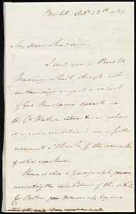 Letter from John Bishop Estlin, Bristol, [England], to Maria Weston Chapman, Oct. 12th, 1846