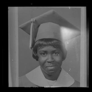 Girl in a cap and gown