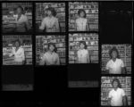 Set of negatives by Clinton Wright including employees at Vegas Village Thriftmart and Denton Drug, 1967