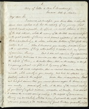 Copy of letter to] My dear sir [manuscript