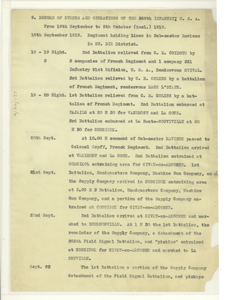 Record of events and operations of the 368th infantry