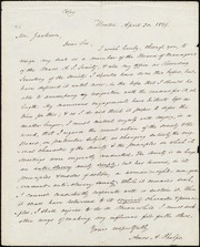 Copy of letter to] Mr. Jackson, Dear Sir [manuscript