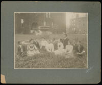 Students Outside Fountain, circa 1900