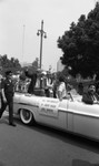 Dr. Jerry Buss, Mrs. Tom Bradley and Joel Wachs at the Lakers Parade, Los Angeles