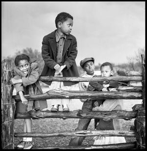 Children behind a Fence