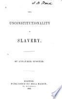 The unconstitutionality of slavery