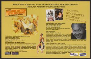 Flyer: Weekend Festival of Black Dance