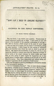 'How can I help abolish slavery?' or, Counsels to the newly converted