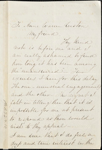 Letter to Anne Warren Weston