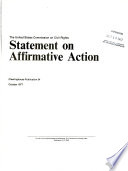 Statement on affirmative action