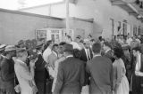 Freedom Riders arriving at the Greyhound station in downtown Montgomery, Alabama.