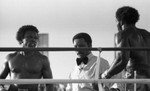 Mike Weaver and Michael Dokes in the boxing ring, Las Vegas, 1983