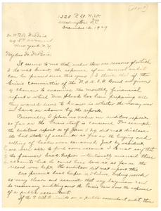 Letter from Thomas J. Calloway to W. E. B. Du Bois