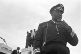 Policeman at Martin Luther King, Jr.'s grave site at South View Cemetery.