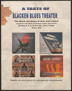 Flyer: A Taste of Blacken Blues Theater