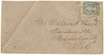 [Civil War envelope folded from wallpaper to William P. Stuart]