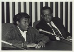 Female African American high-school student and mentor?