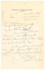 Thumbnail for Letter from Joseph L. Langhorne to the Crisis