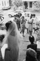 Female guests waiting for Josephine Bradford to throw her bouquet at the reception following her wedding to Walter Bradley in Montgomery, Alabama,