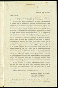 Letter from William Lloyd Garrison, Boston, [Mass.], July 20, 1861