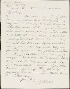 Letter from John Calvin Webster, Hopkington, [Massachusetts], to Amos Augustus Phelps, 1845 March 3rd