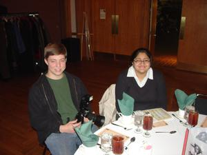 Students seated at a table, BHM banquet 2006