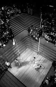 Elma Lewis' dancers perform at City Hall, Boston City Hall