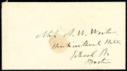 Letter to] Dear Miss Weston [manuscript