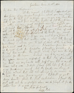 Thumbnail for Letter from Elizabeth Poole, Growtown, [Ireland], to Maria Weston Chapman, November 1st, 1844